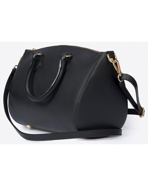 Borsa a mano Elsie in pelle nera - 26x14x21 cm
