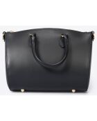 Borsa a mano Elsie in pelle nera - 26x14x21 cm