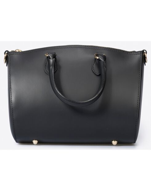 Borsa a mano Elsie in pelle nera - 26x14x21 cm