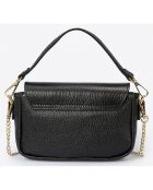 Sac à main en Cuir Clara noir - 19x6x12
