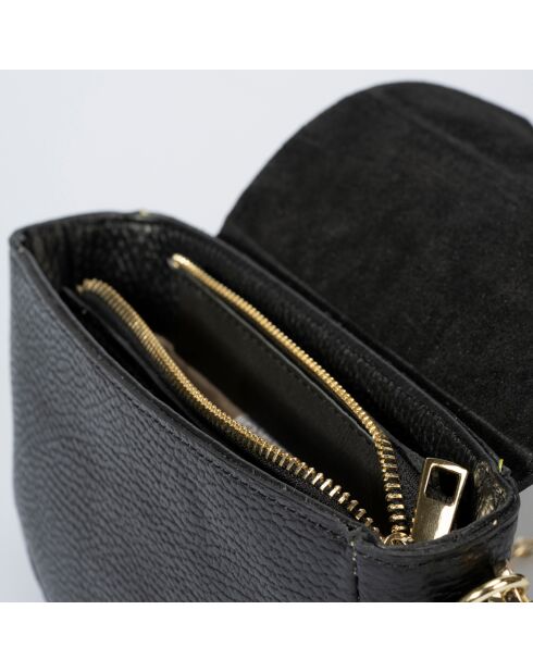 Sac à main en Cuir Clara noir - 19x6x12