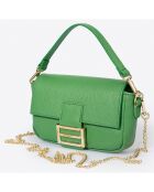 Sac à main en Cuir Clara vert - 19x6x12