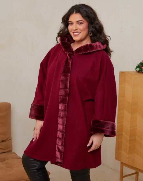 Manteau Louna rouge bordeaux