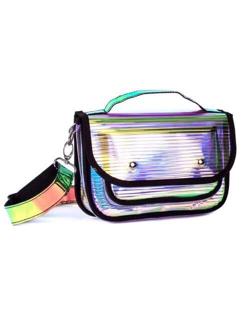 Sac à bandoulière Holographique multicolore - 23.5x17x6 cm