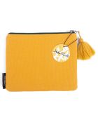 Pochette fleur jaune - 20x26x1.5 cm