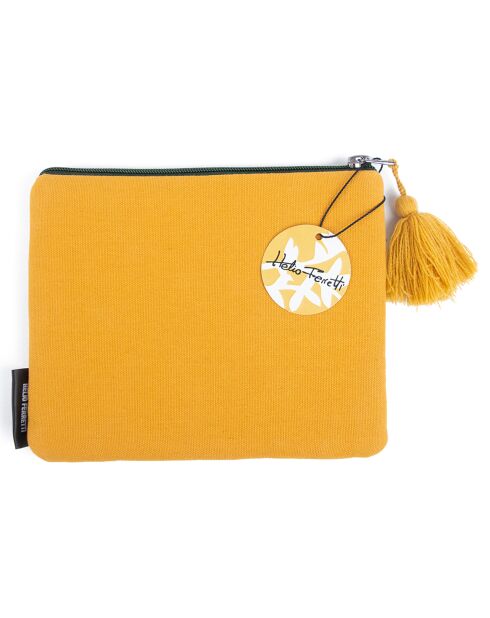 Pochette fleur jaune - 20x26x1.5 cm