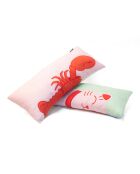 Coussin homard rose/rouge - 60x10x25 cm