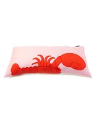 Coussin homard rose/rouge - 60x10x25 cm