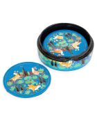 6 Sous-verres ronds  bleus