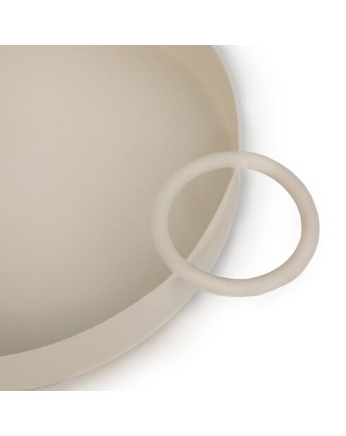 Plateau circulaire beige - 5x42x30 cm