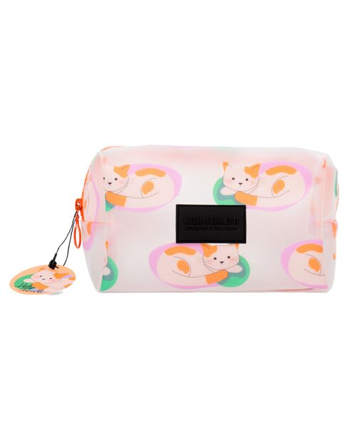 Pochette dreamy cat big translucide - 19x9x10 cm