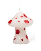 Petite bougie champignon amanite beige - 9.5x7.5x7.5 cm