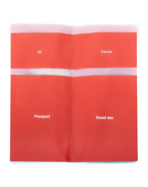 Etui passeport rouge - 23x15x1 cm