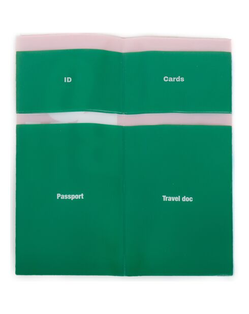 Etui passeport vert - 23x15x1 cm