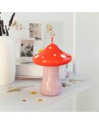 Grande bougie champignon rouge - 13.4x10x10 cm