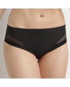 Calzoncillos generosos de microfibra y tul negros