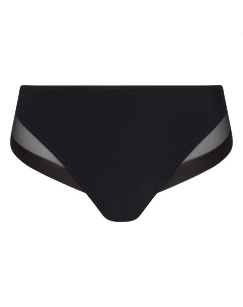 Calzoncillos generosos de microfibra y tul negros