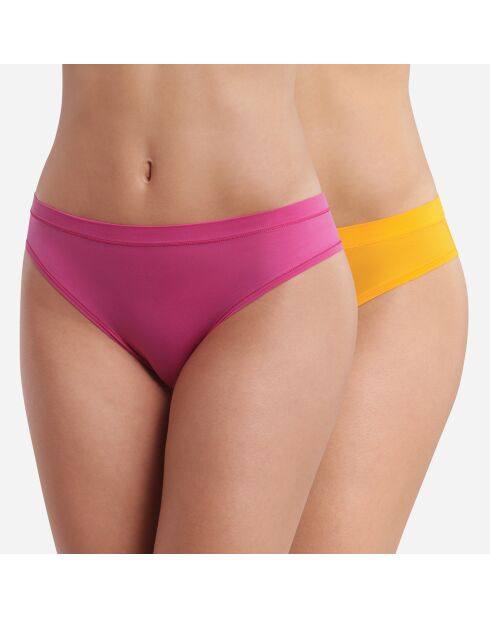 2 Culottes Oh My Dim'S fuchsia/jaune