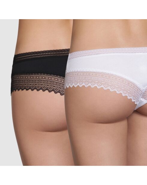 2 Shorties Sexy noir/blanc
