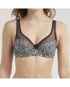 Soutien-gorge emboitant avec armatures Generous noir retro daisy