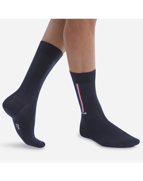 Chaussettes Made In France bleu marine 