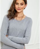 Pull Rose gris