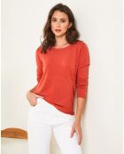 Pull Rose rouille