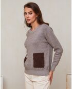 Pull Capucine taupe