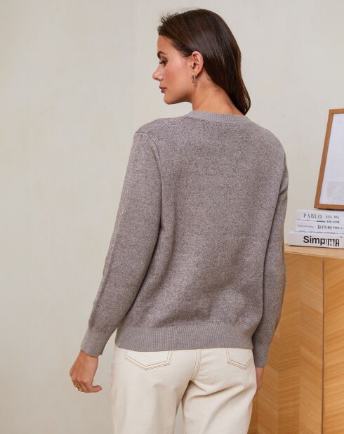 Pull Capucine taupe