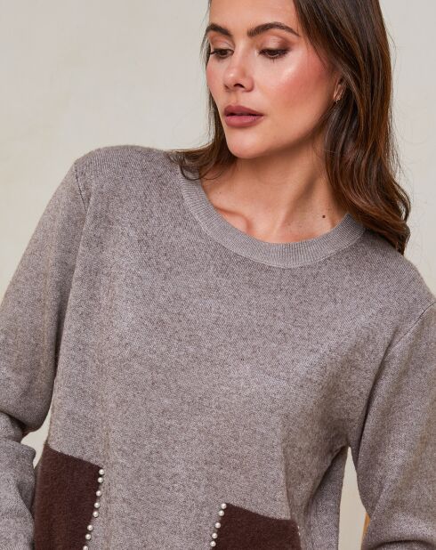 Pull Capucine taupe