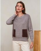 Pull Capucine taupe