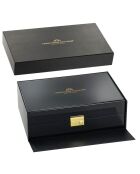 Set de 6 relojes de madera negros de lujo, 31,8 x 21,3 x 10 cm