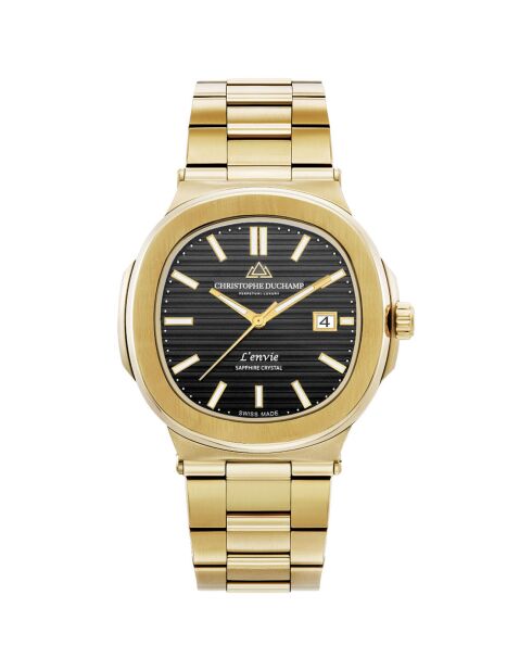 Montre Homme Quartz en Acier L'Envie dorée