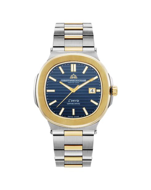 Montre Homme Quartz en Acier L'Envie argenté/doré