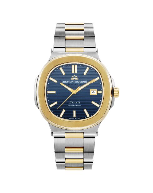 Montre Homme Quartz en Acier L'Envie argenté/doré