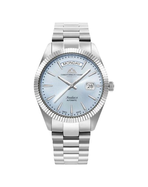 Montre Homme Automatique en Acier Audace argentée