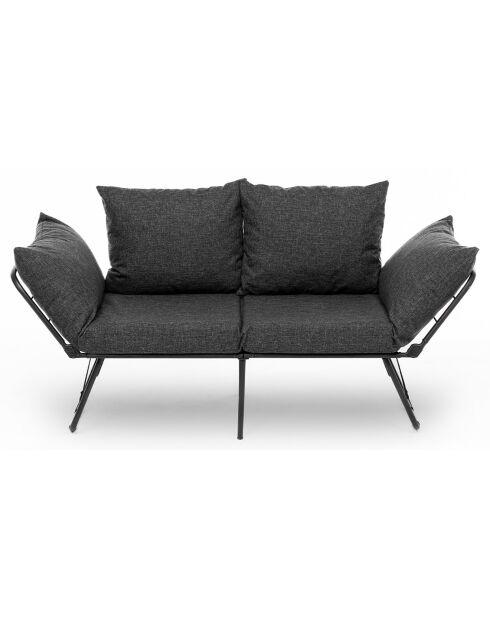 Canapé convertible 2 places Viper gris foncé - 150x78x60 cm