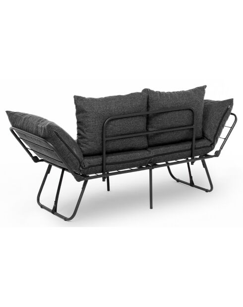 Canapé convertible 2 places Viper gris foncé - 150x78x60 cm