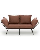 Canapé convertible 2 places Viper marron clair - 150x78x60 cm