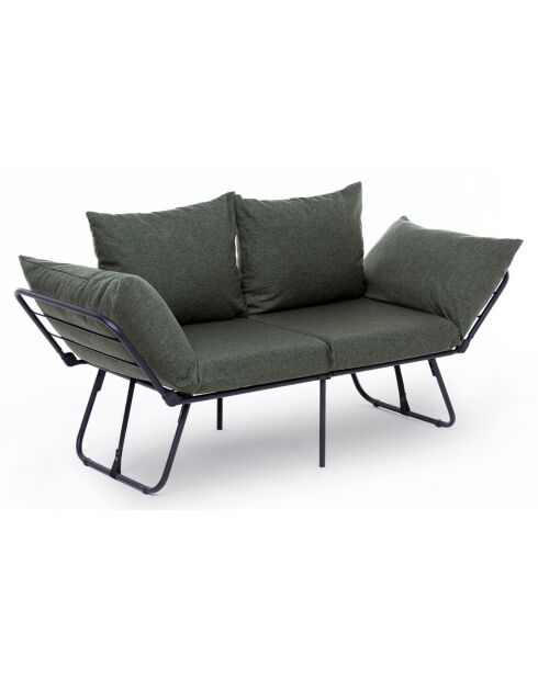 Canapé convertible 2 places Viper vert - 150x78x60 cm