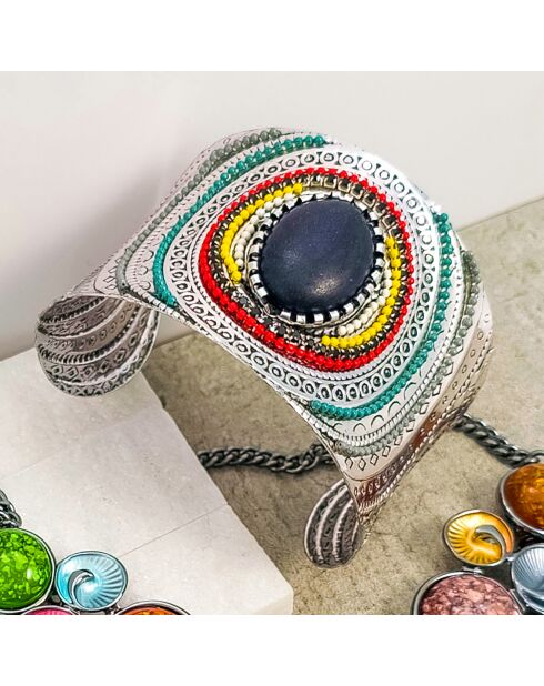 Bracciale Grieka argento/nero