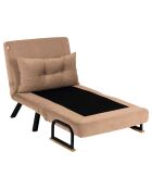 Fauteuil convertible Sando marron clair - 67x41x50 cm