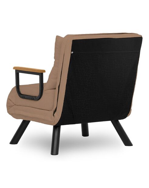 Fauteuil convertible Sando marron clair - 67x41x50 cm