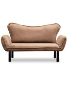 Canapé convertible 2 places Chatto marron clair - 140x70x65 cm