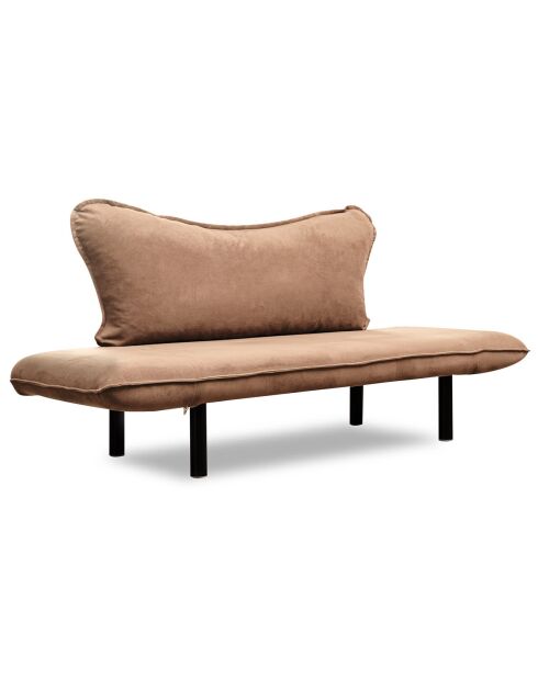 Canapé convertible 2 places Chatto marron clair - 140x70x65 cm