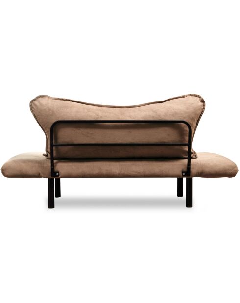 Canapé convertible 2 places Chatto marron clair - 140x70x65 cm