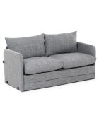 Canapé convertible 2 places Saga gris clair - 128x70x 66 cm