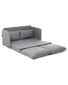 Canapé convertible 2 places Saga gris clair - 128x70x 66 cm