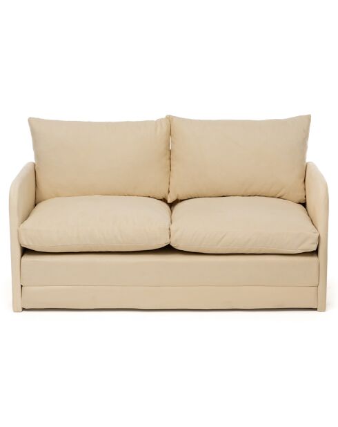 Canapé convertible 2 places Saga XL crème - 148x70x66 cm