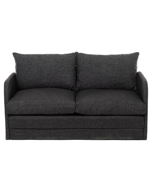 Canapé convertible 2 places Saga XL gris foncé - 148x70x66 cm